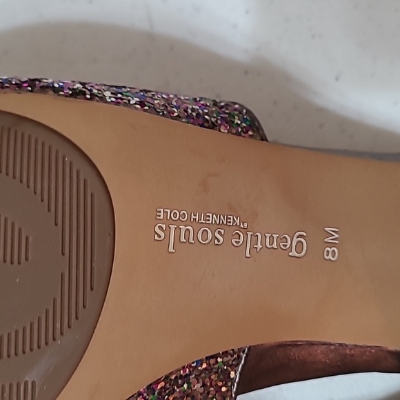 Gentle Souls by Kenneth Cole Glittered heeled sandals size 8 - Picture 9 of 13